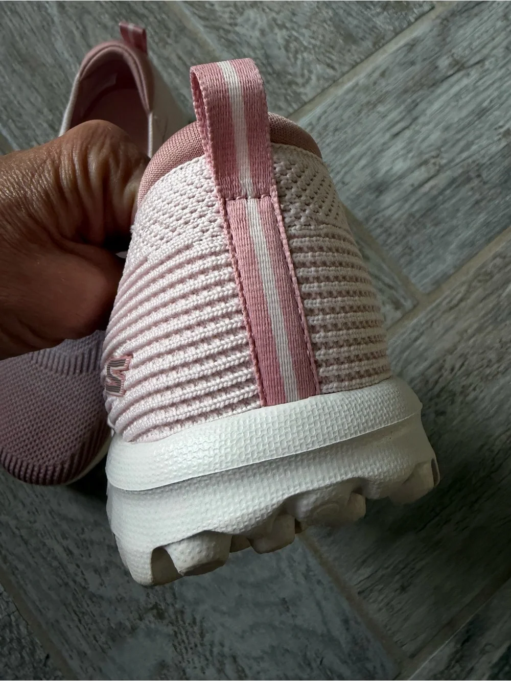 Skechers GOwalk Knit Slip-On Walking Shoes - Pink 7